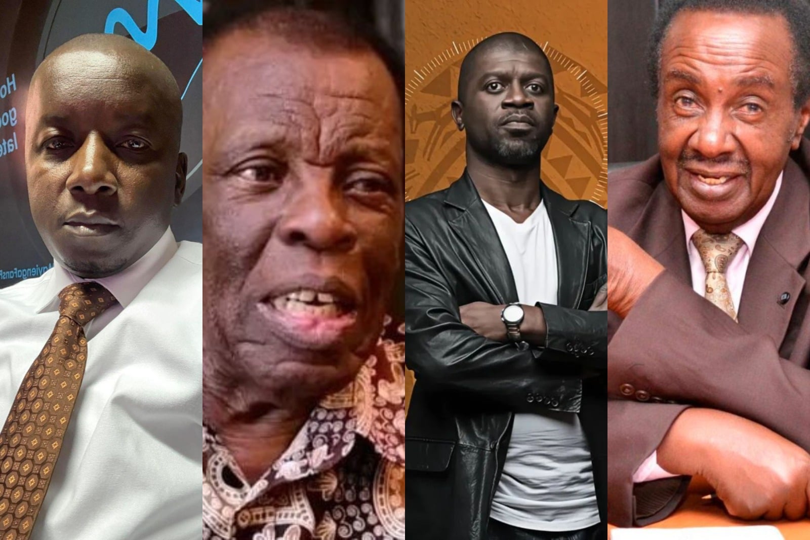 Collage photo of Festus Amimo, Mambo Mbotela, Edward Kwach and Sammy Lui.